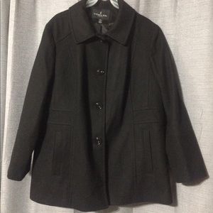 London Fog Women’s Black peacoat- XXL